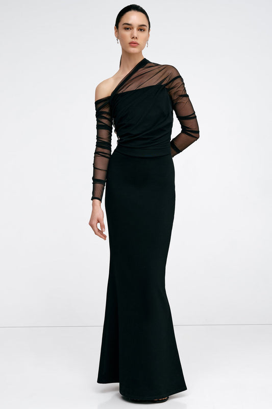 Petite Monroe Maxi Dress – Black